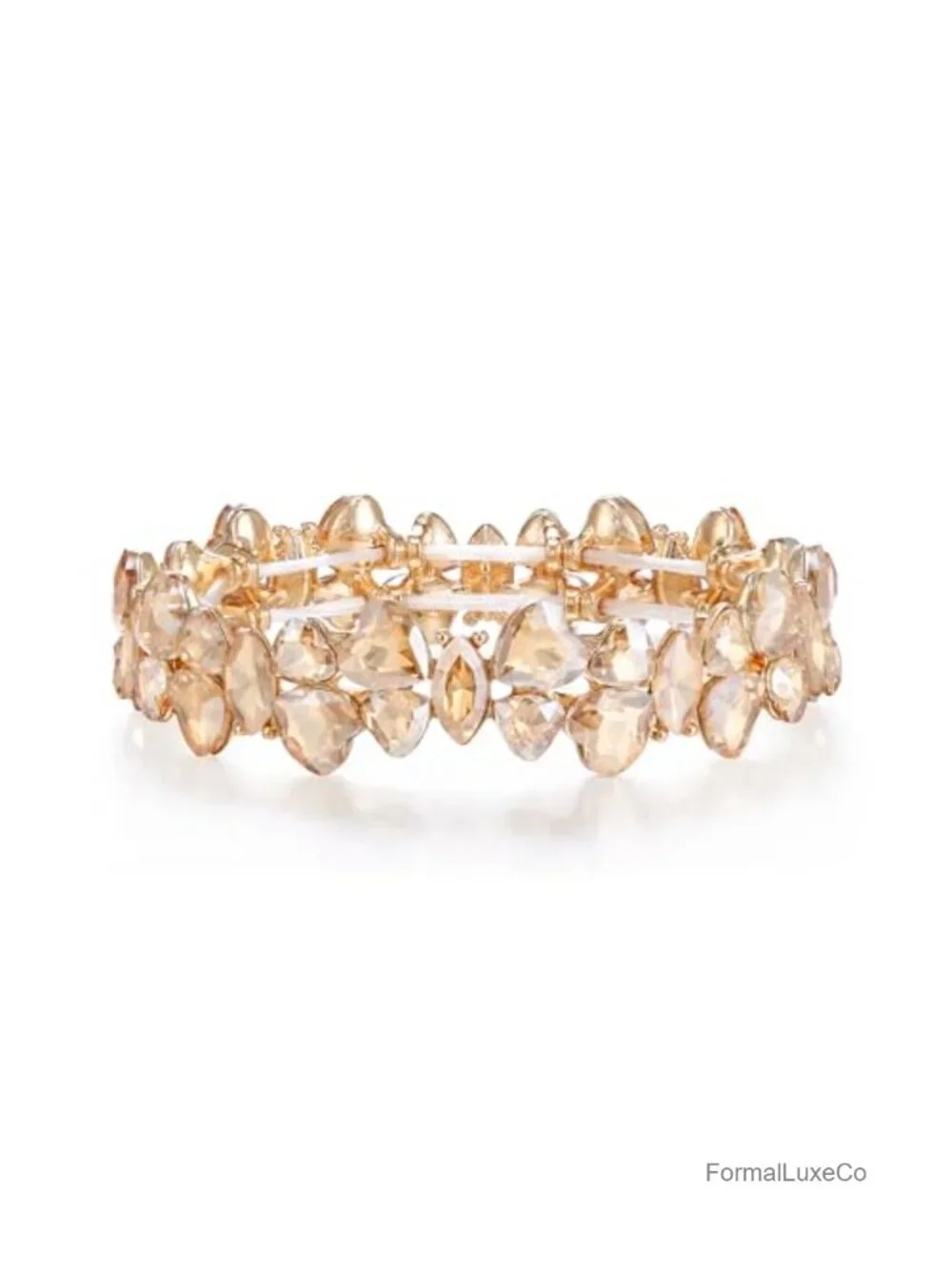 Marquise Rhinestone Stretch Bracelet Bridal Wedding Jewelry